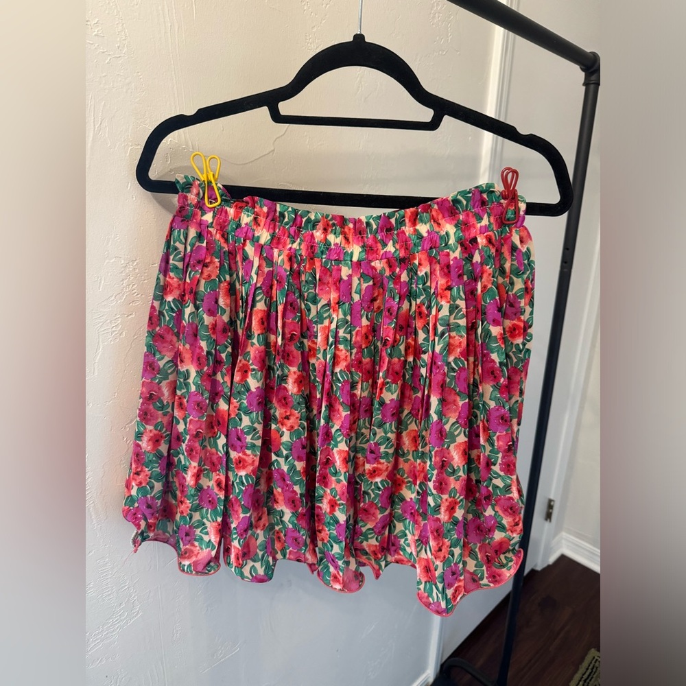 Floral Pink and Green Women's Skirt